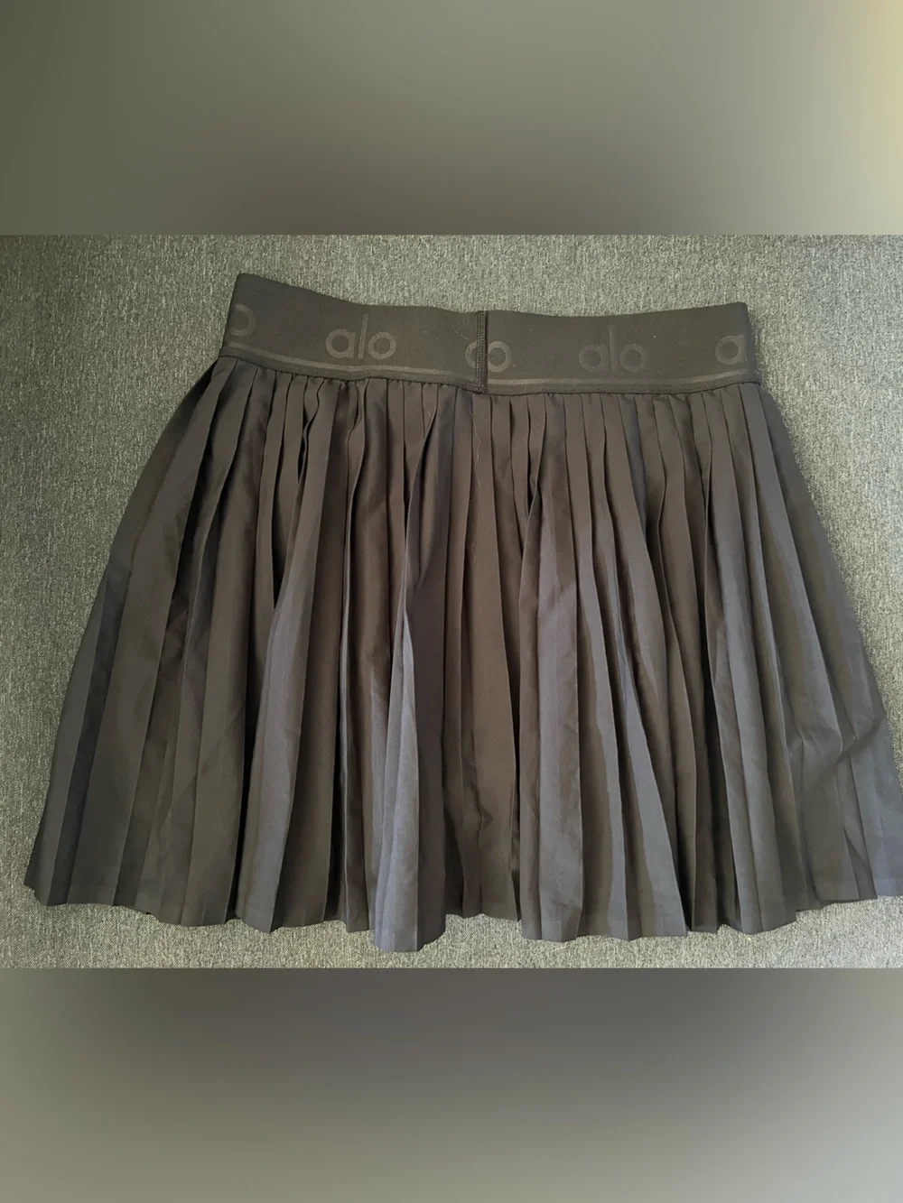 ALO YOGA Aces Tennis Skirt In Black Sz Small